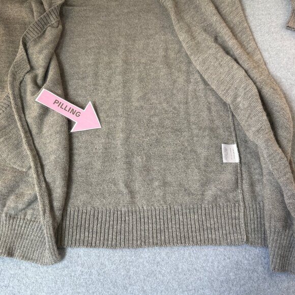 Eileen Fisher Women's Medium Gray‎ Cardigan Sweater Baby Alpaca Wool Open Front - Picture 15 of 16